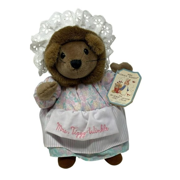 EDEN Peter Rabbit Lot 7 Plush Squirrel Frog Duck Hedgehog Beatrix Potter Vintage - Picture 11 of 16